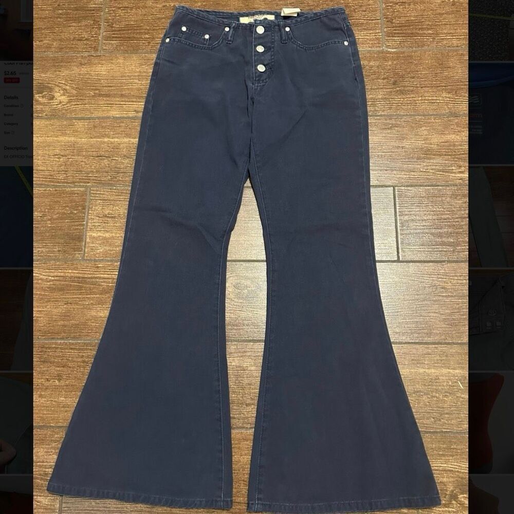 Paris Blues originals Vintage Y2K Low Rise Flare flared Leg Jeans 29x30 dark was